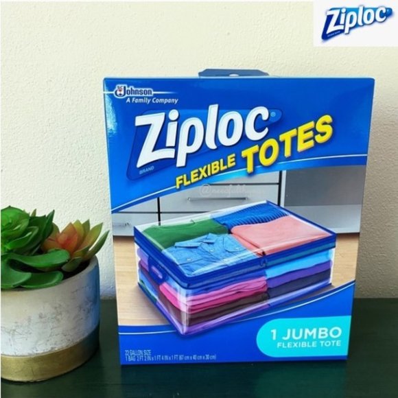 Ziploc Other - ⛔️SOLD⛔️ ZIPLOCK Jumbo Flexible Tote w/ Handle Storage for Clothing/Bedding